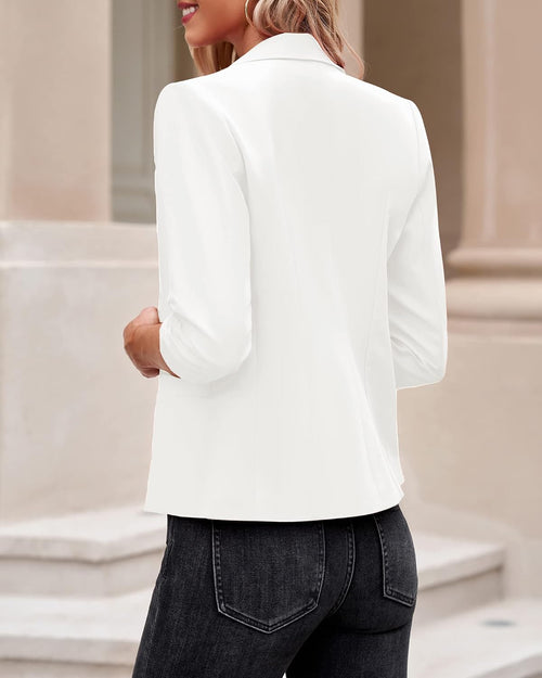 Blazers for Women Suit Jackets Dressy 3/4 Sleeve Blazer Business Casual Outfits for Work