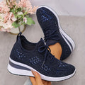Women'S Orthopedic Sneakers with Arch Support and Rhinestones – Comfortable Lightweight Walking Shoes