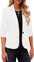 Blazers for Women Suit Jackets Dressy 3/4 Sleeve Blazer Business Casual Outfits for Work